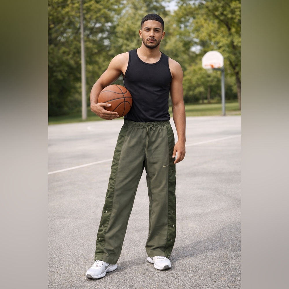 Nike Olive Green Men's Basketball performance pants Devin Booker Design